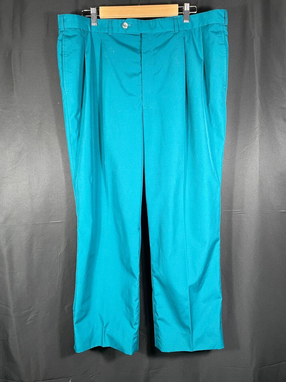 Vintage MCM Berle Tailored Men's Slacks Golf Trouser Sportswear Pants Teal Blue